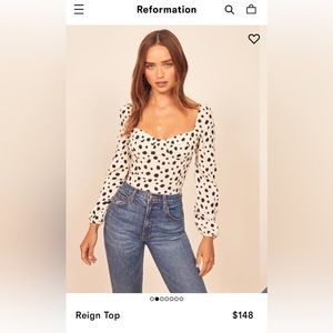 Reformation Reign top, size 4. Very gently worn and in great condition!